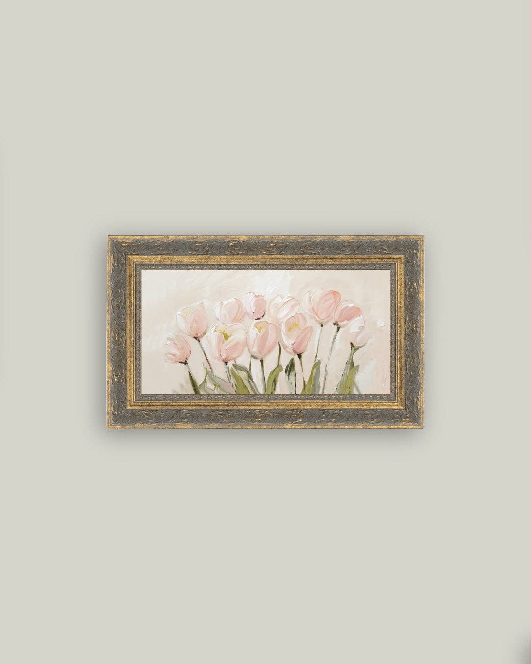 Impression sur toile - Tulipes roses 12x7