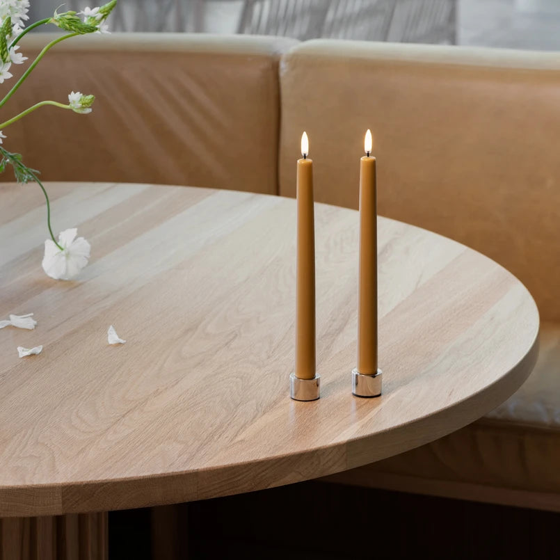 Bougies LED effilées miel