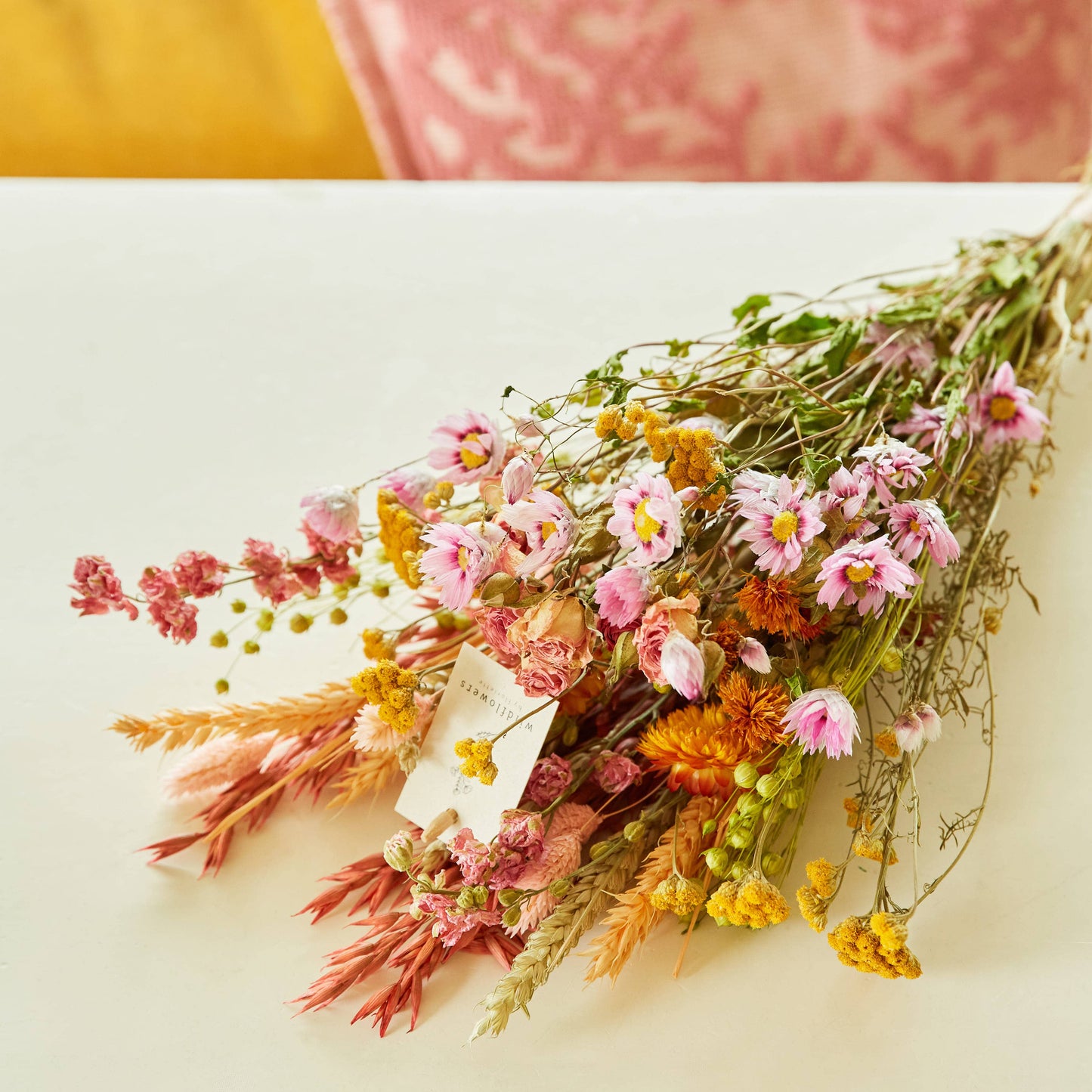 Fleurs séchées - Bouquet champêtre ensoleillé