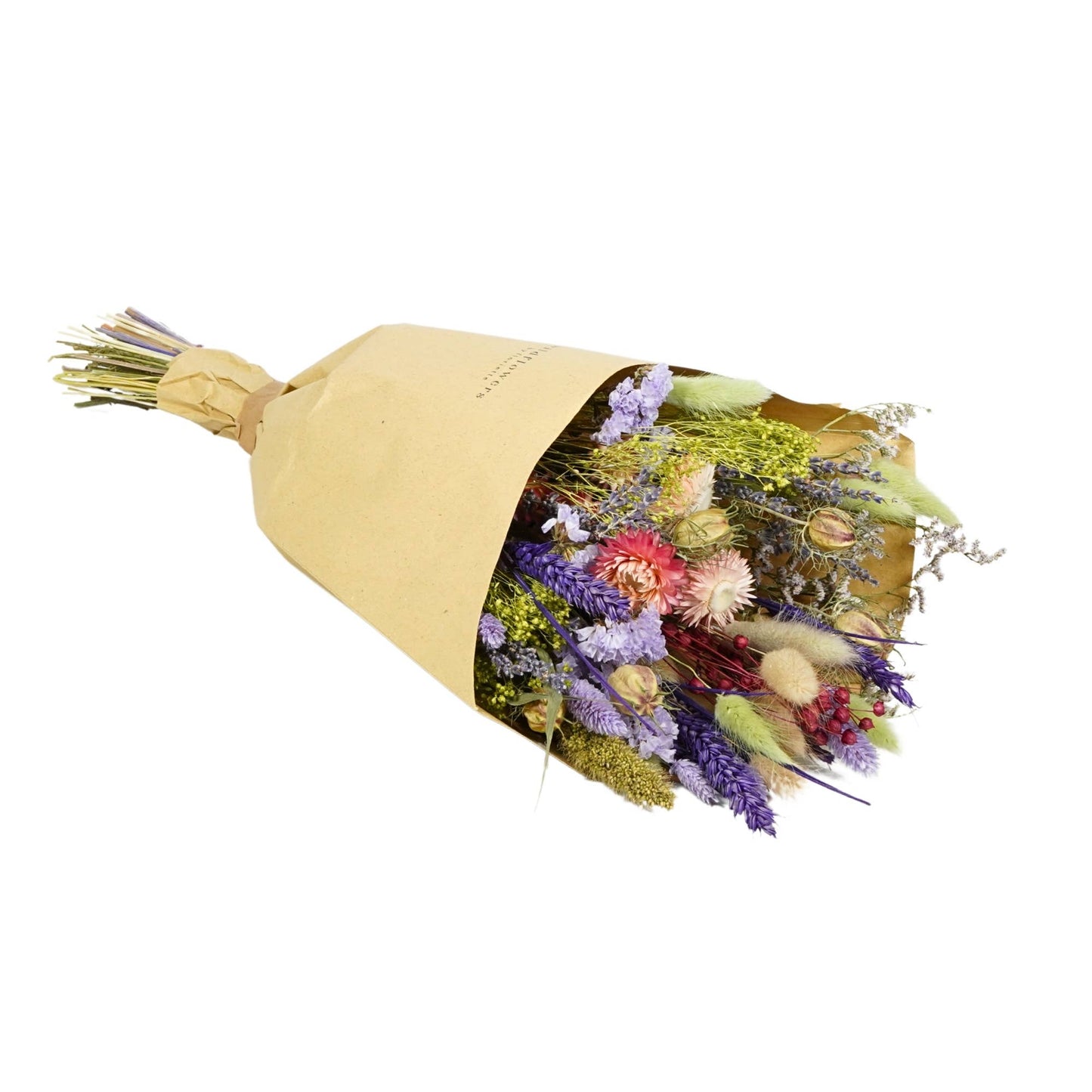 Fleurs séchées - Bouquet champêtre crépuscule violet