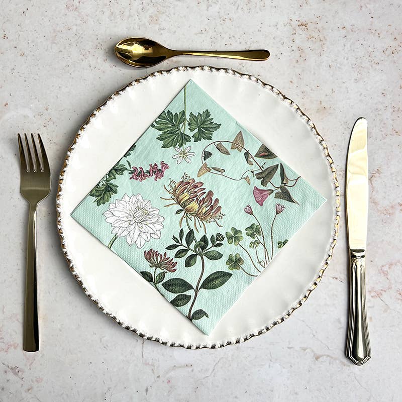 Serviettes en papier florales FSC