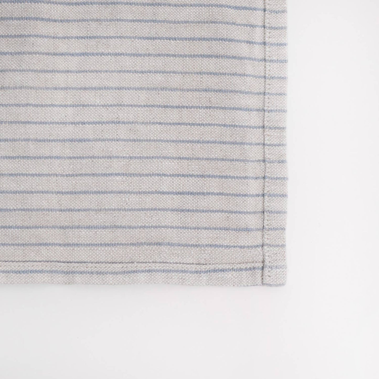 Lot de 2 serviettes en lin à rayures bleu gris