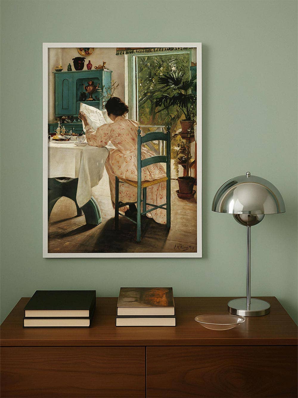 Portrait d'art vintage - Au petit déjeuner