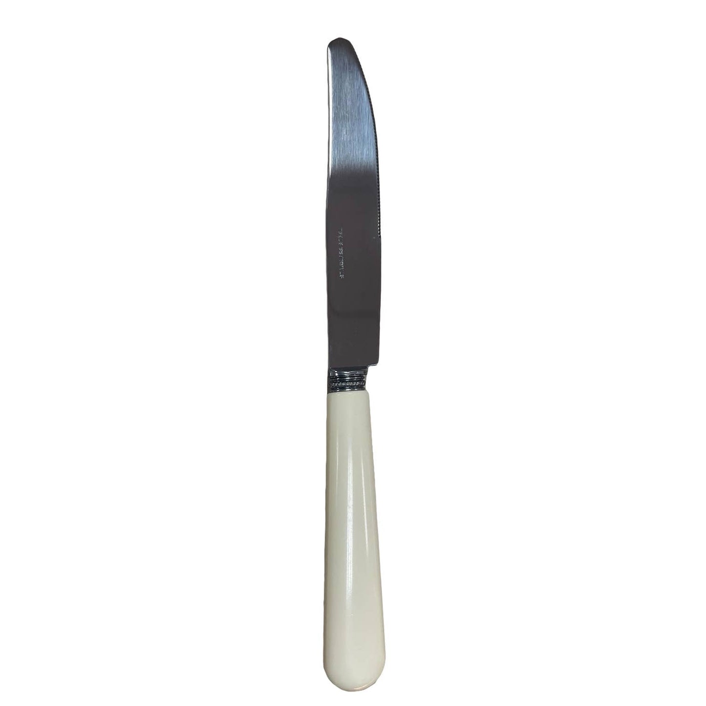 Couteau de table en inox avec manche ABS, design intemporel et compatible lave-vaisselle, manche ivoire
