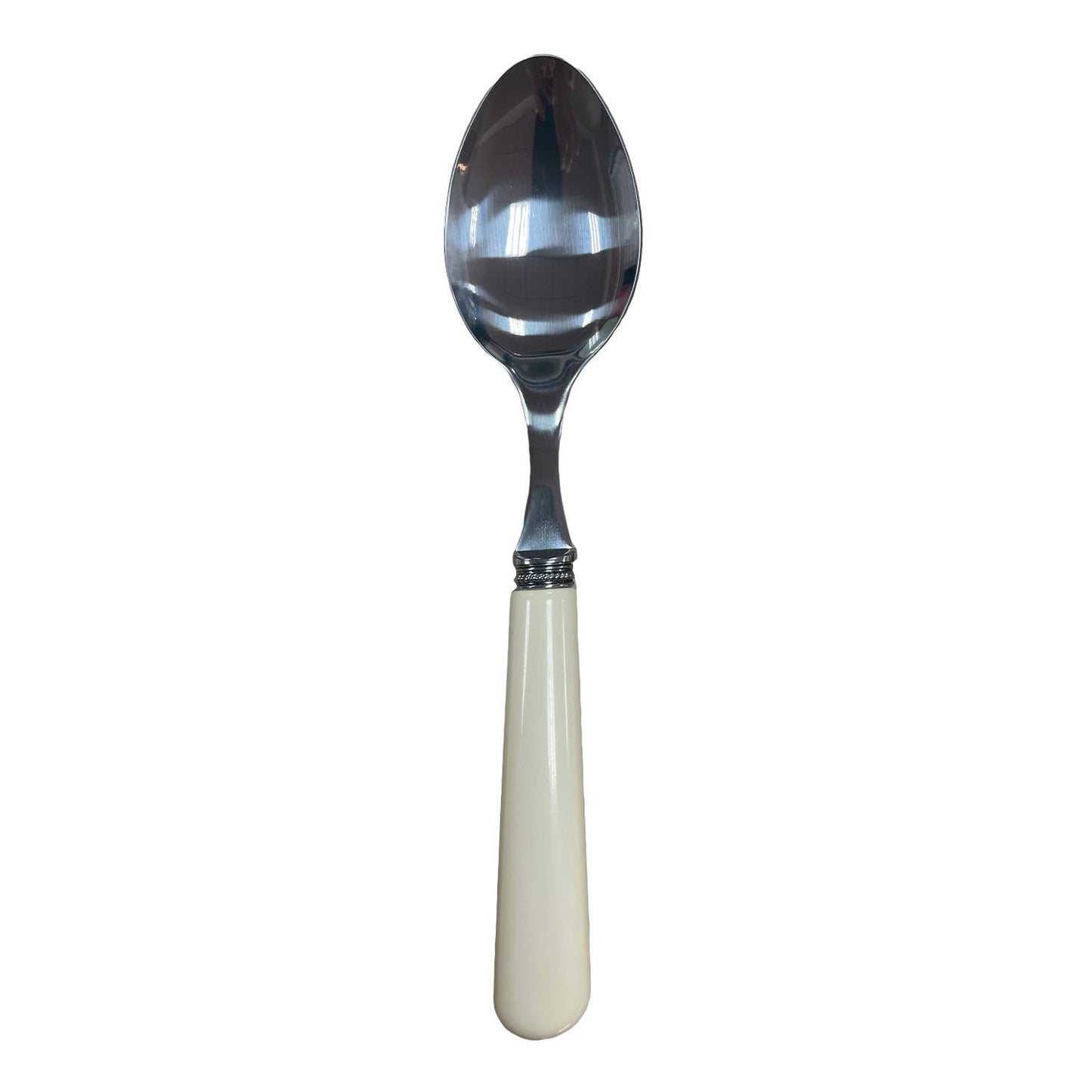 Cuillère à soupe en inox avec manche ABS, robuste, élégante et compatible lave-vaisselle, manche ivoire