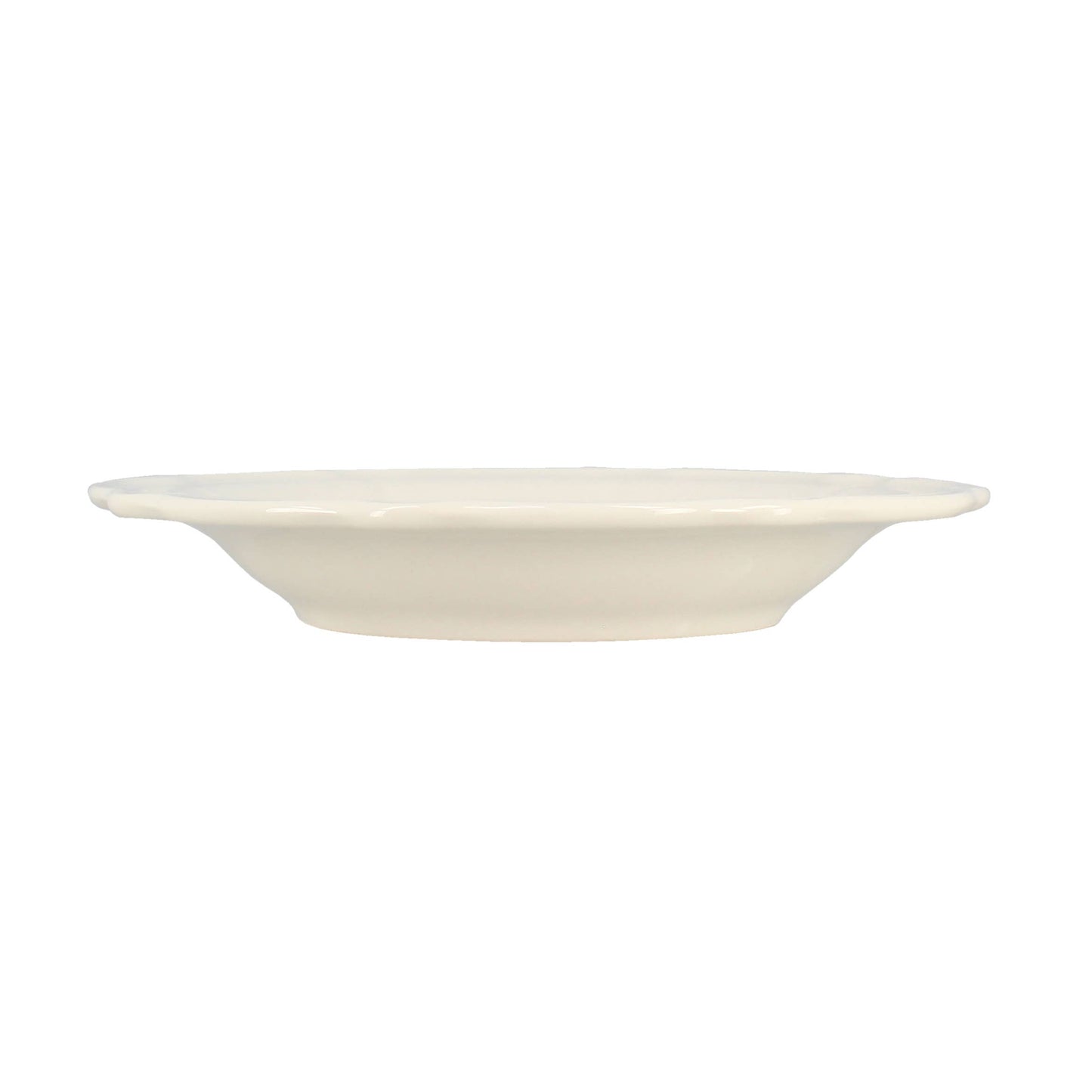 Assiette creuse Charlotte 22cm grès blanc - Madame Beaumont