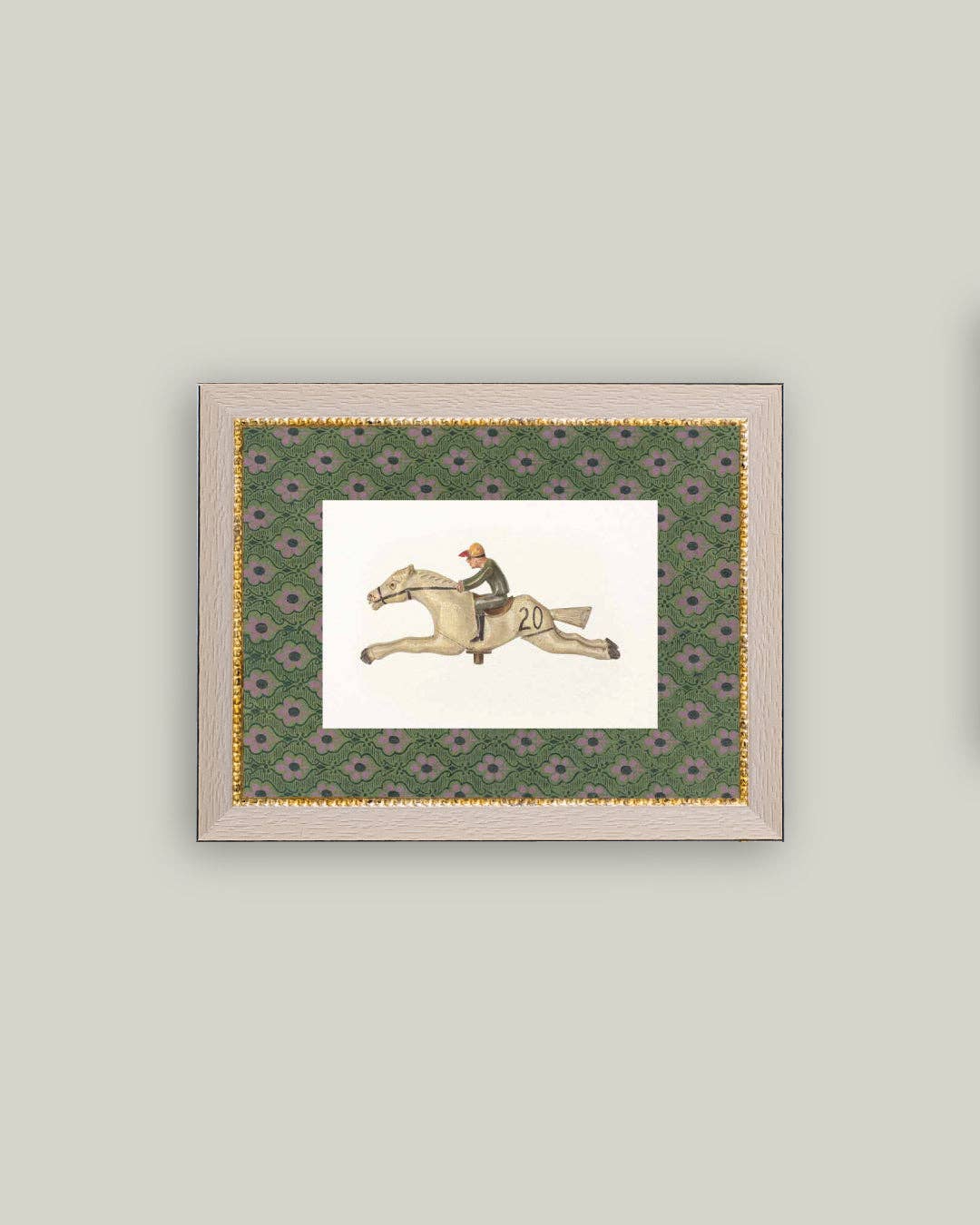 Impression sur toile - Cheval de course en bois 9x7