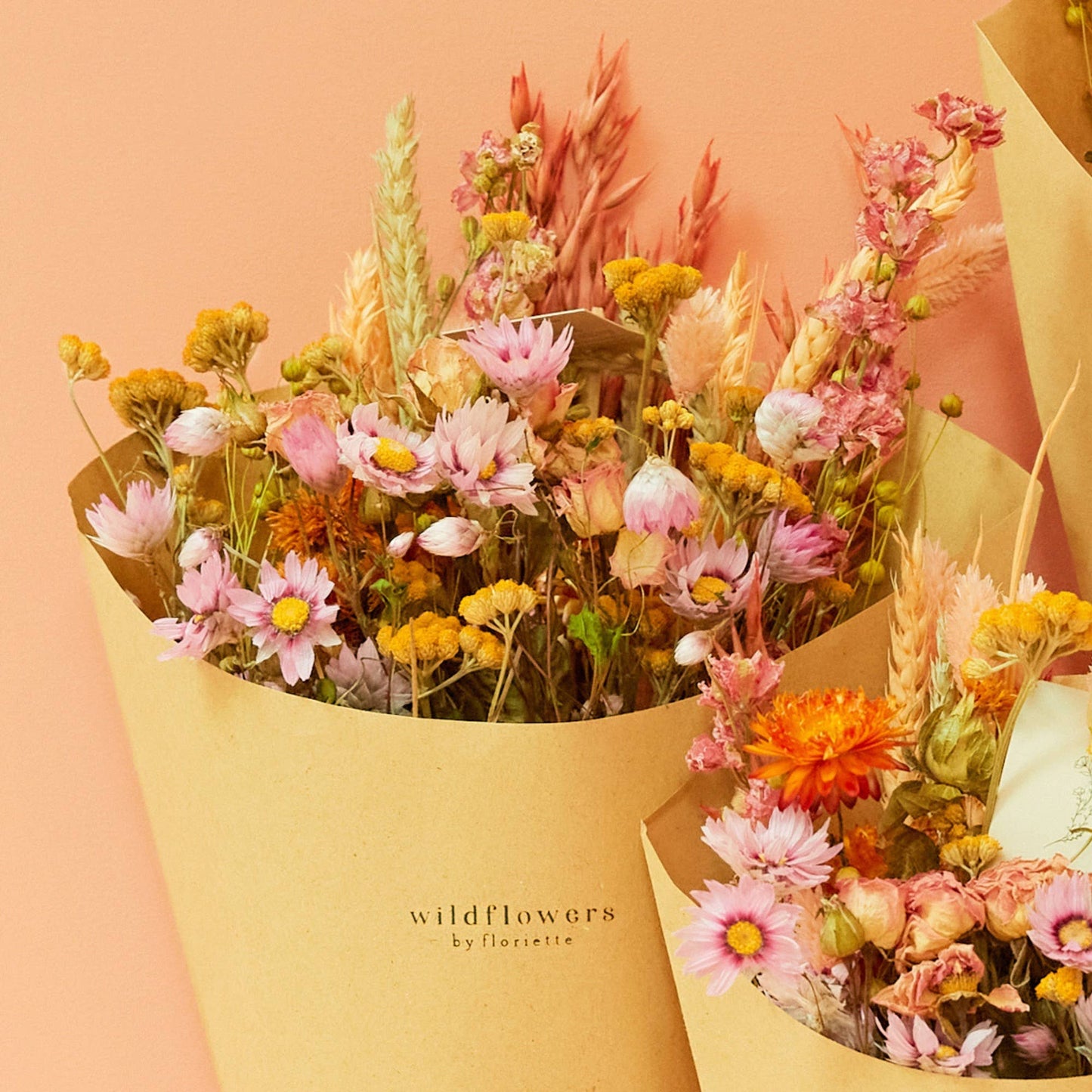 Fleurs séchées - Bouquet champêtre ensoleillé