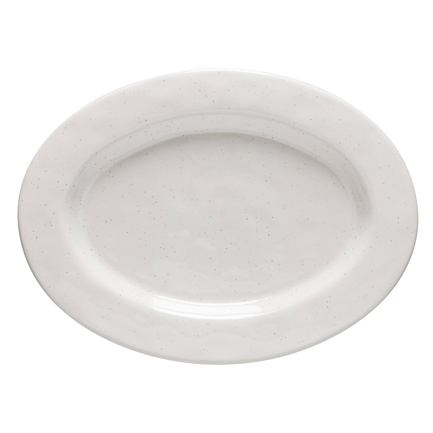 Plat Ovale 40 - Fattoria - Blanc tâcheté
