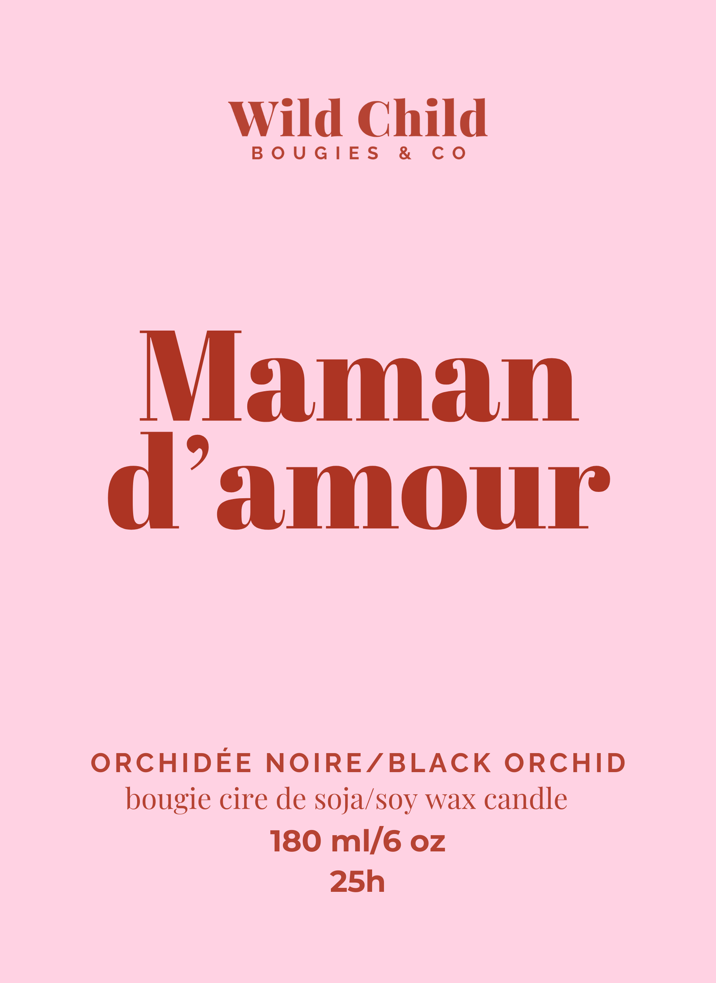 Bougie Maman d’Amour | Fleur de Coton | 25h de combustion