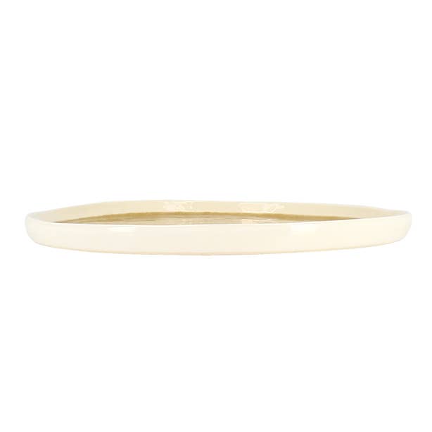 Assiette à dessert en grès Flé – 20 cm – Jaune soleil