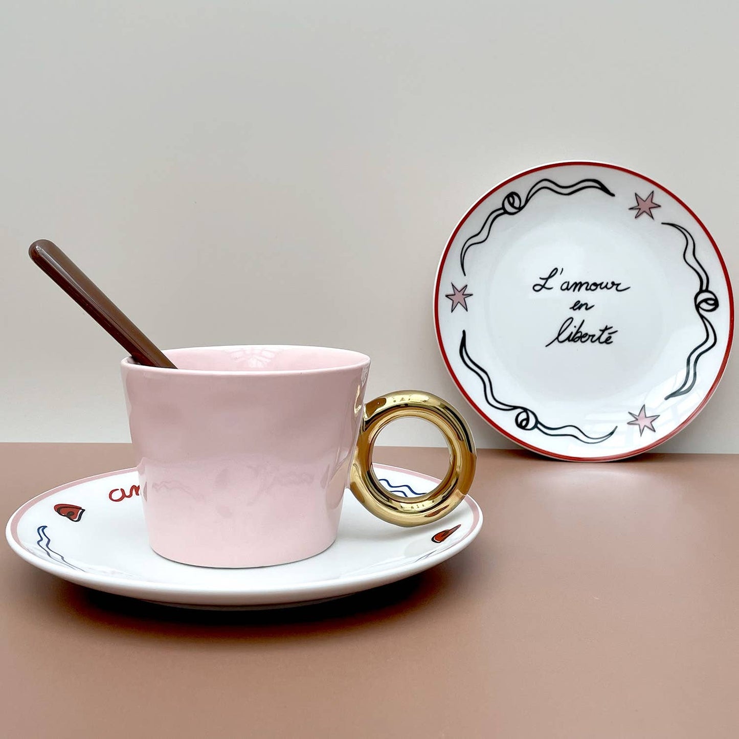 Assiettes à Dessert – “Histoires d’Amour” (Set de 4) - Madame Beaumont