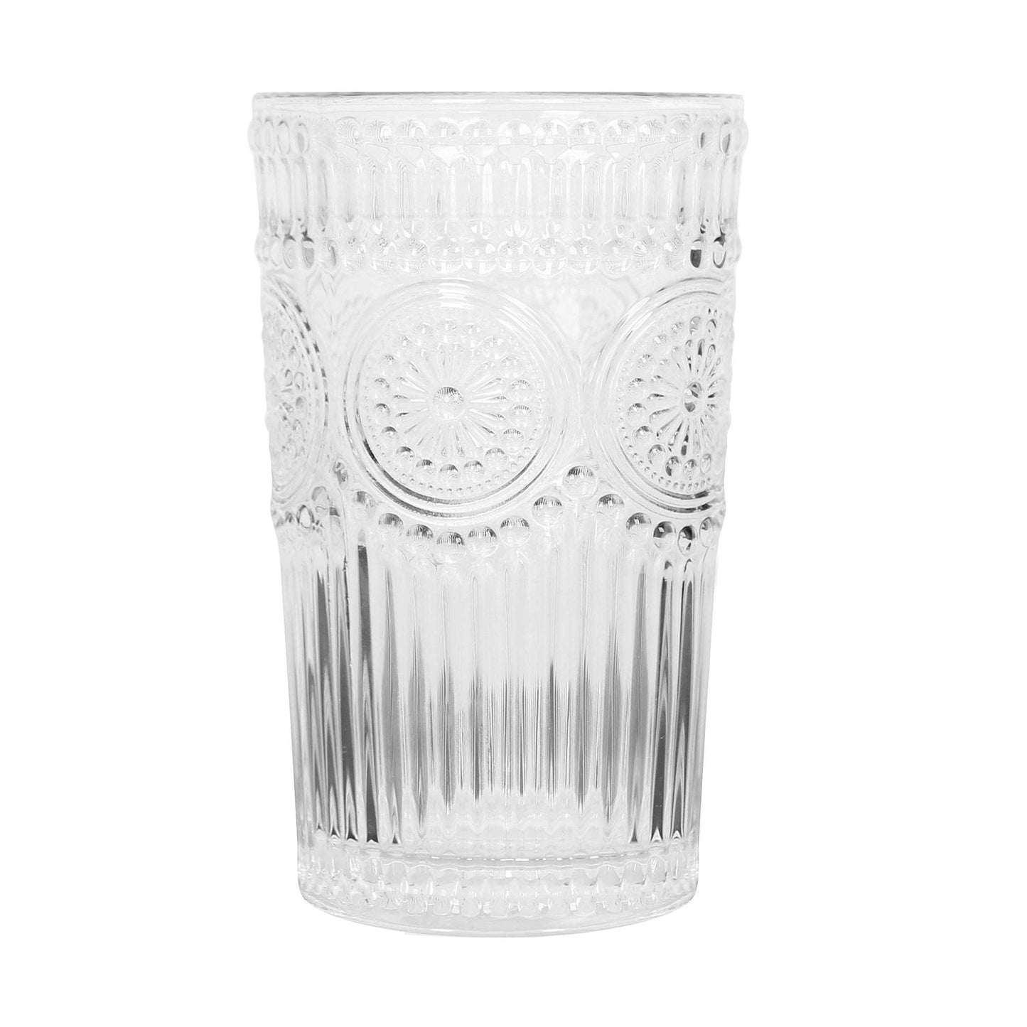 Grands verres Amour – 350 ml, gravure fleur vintage - lot de 6 - Madame Beaumont