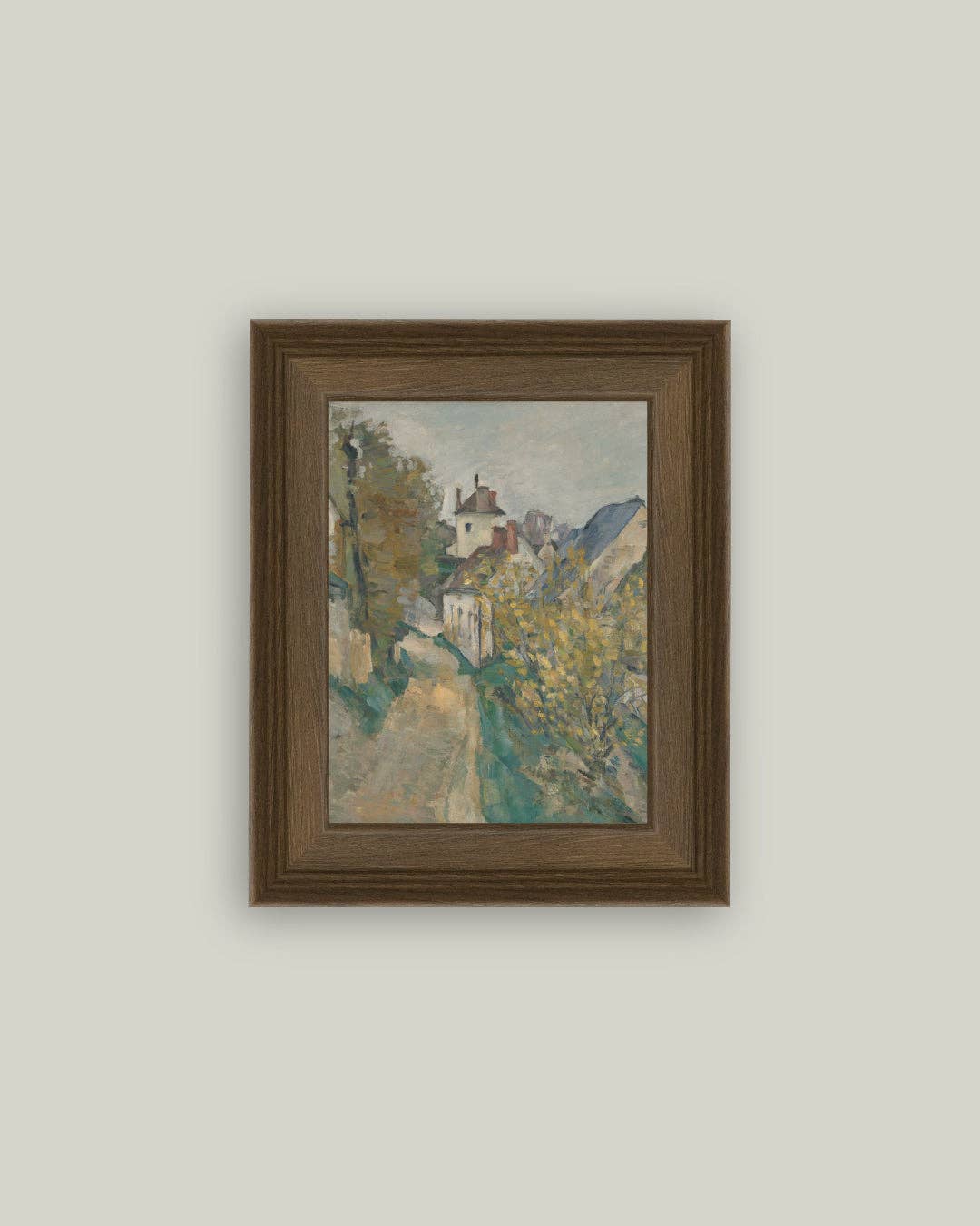 Encadré Maison du Dr Gachet à Auvers, par Paul Cézanne