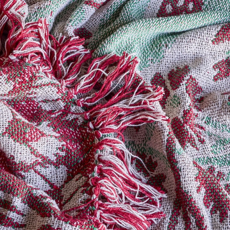 Plaid Jangal Bloomingville en coton recyclé 130x160 cm
