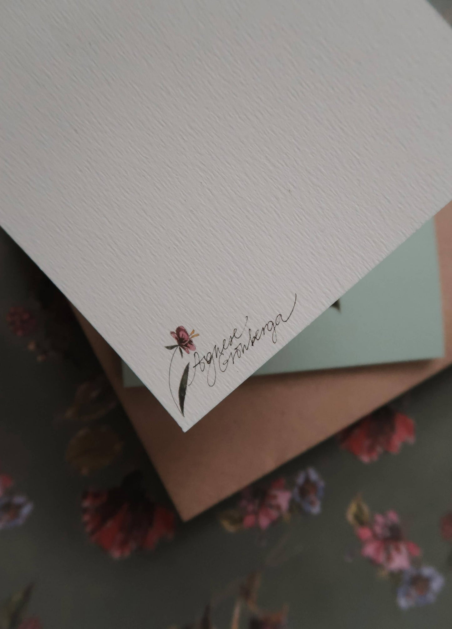 Carte de voeux fleurie