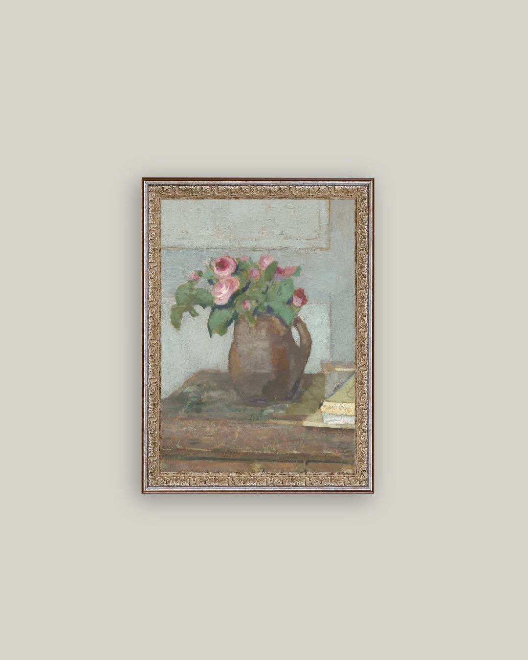 Impression sur toile encadrée “Roses sur la Table”