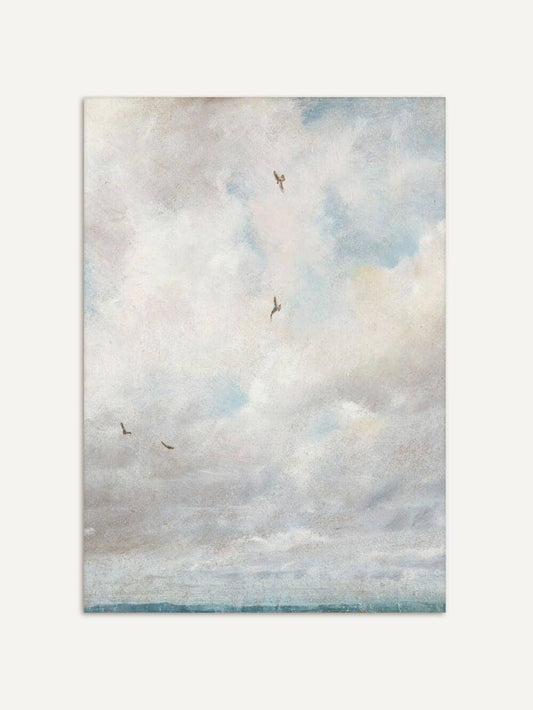 Paysage céleste – Impression d'art vintage de nuages