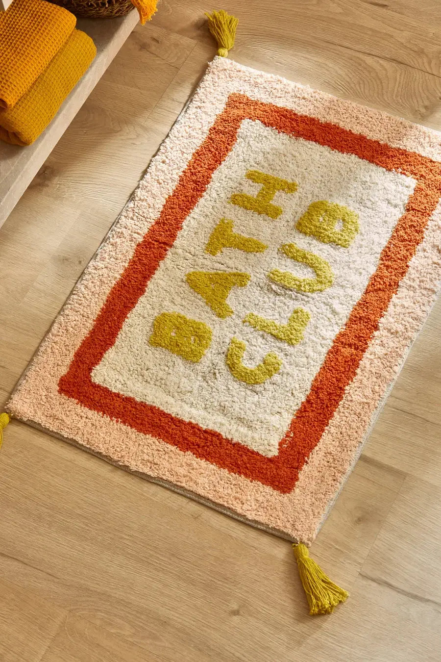 Tapis de bain orange Club