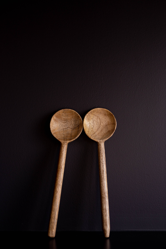 Cuillères de service en bois de manguier (lot de 2)