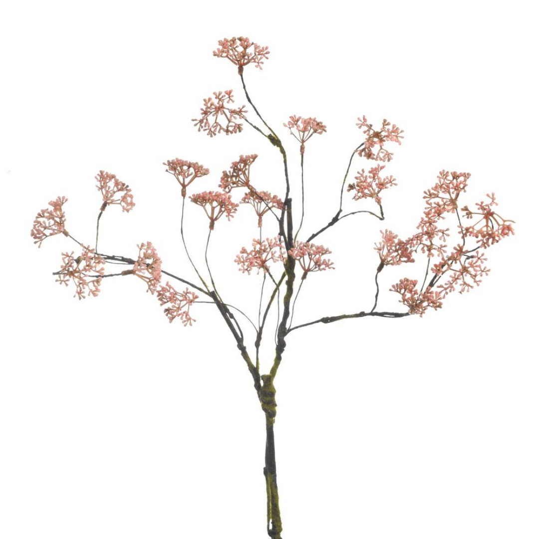 Fleur rose artificielle L69cm