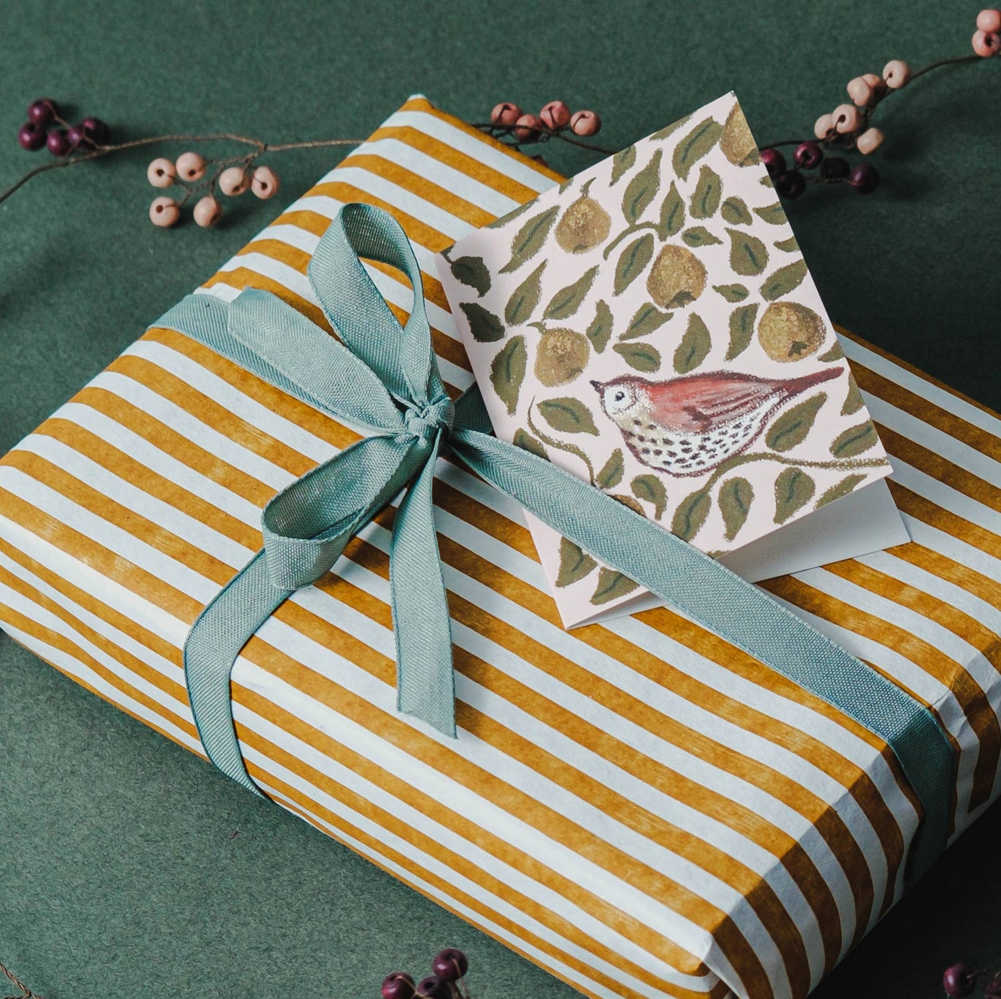 Mini carte - Grive et poires