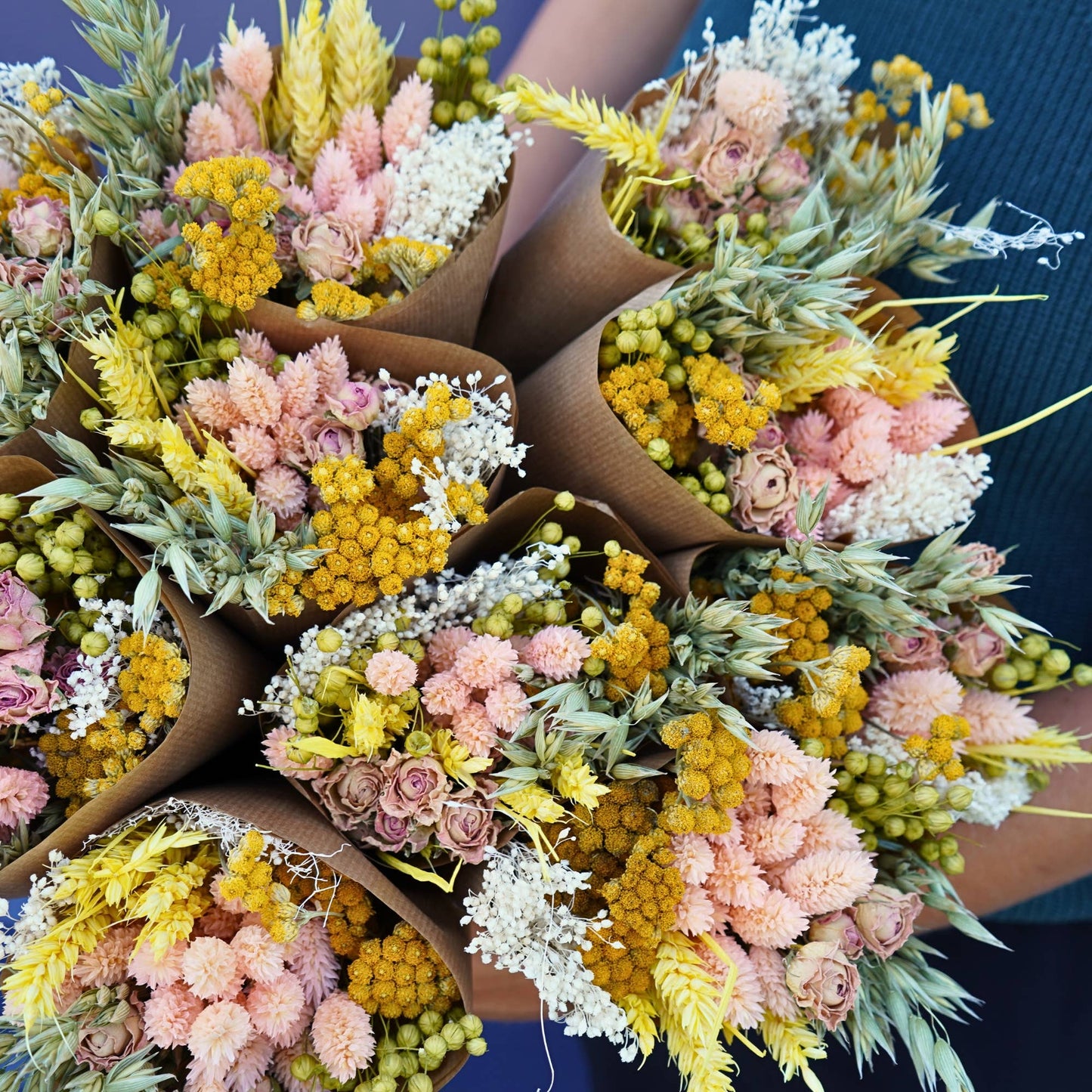 Fleurs séchées bouquet champêtre