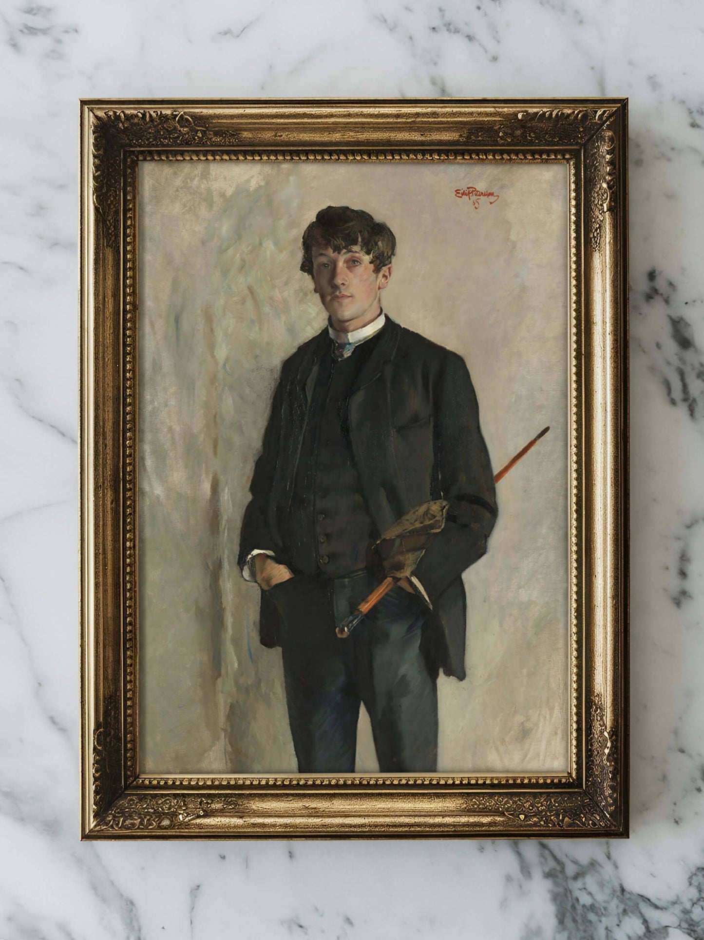 Kalle – Affiche de portrait d'homme vintage