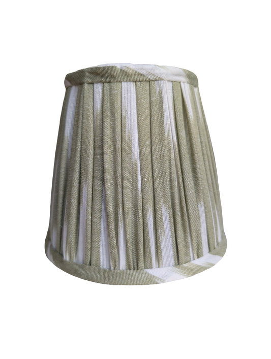 Abat-jour plissé Ikat vert