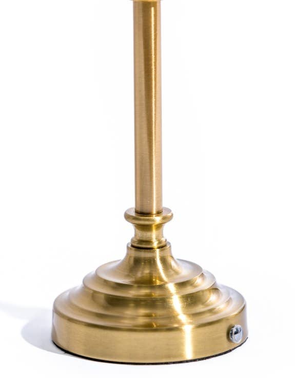 Lampe de Table Rechargeable en Laiton Classique avec Cylindre