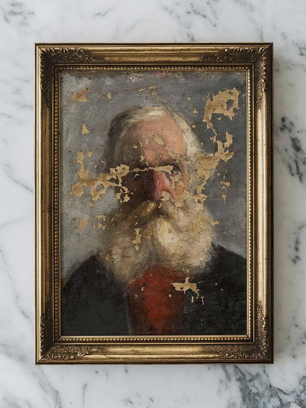 Affiche, portrait d'homme antique impression d'art