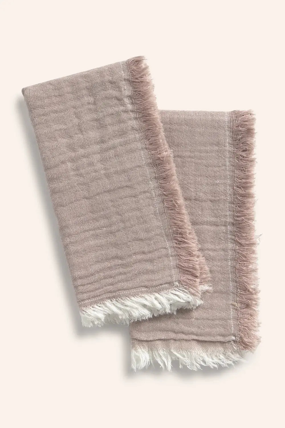 Lot de 2 Serviettes — Mousseline de Coton, lin clair