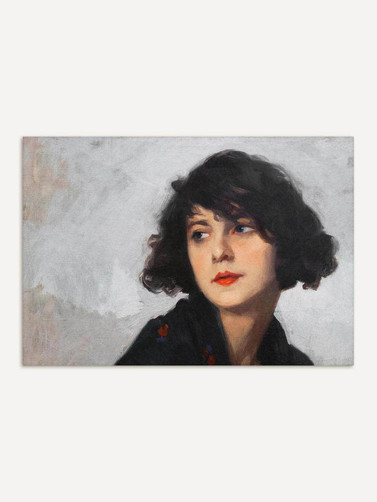 La femme au châle vert — Cyprien Eugène Boulet, 1927 (30×40 cm)