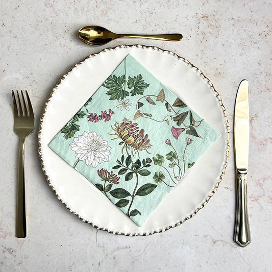 Serviettes en papier florales FSC