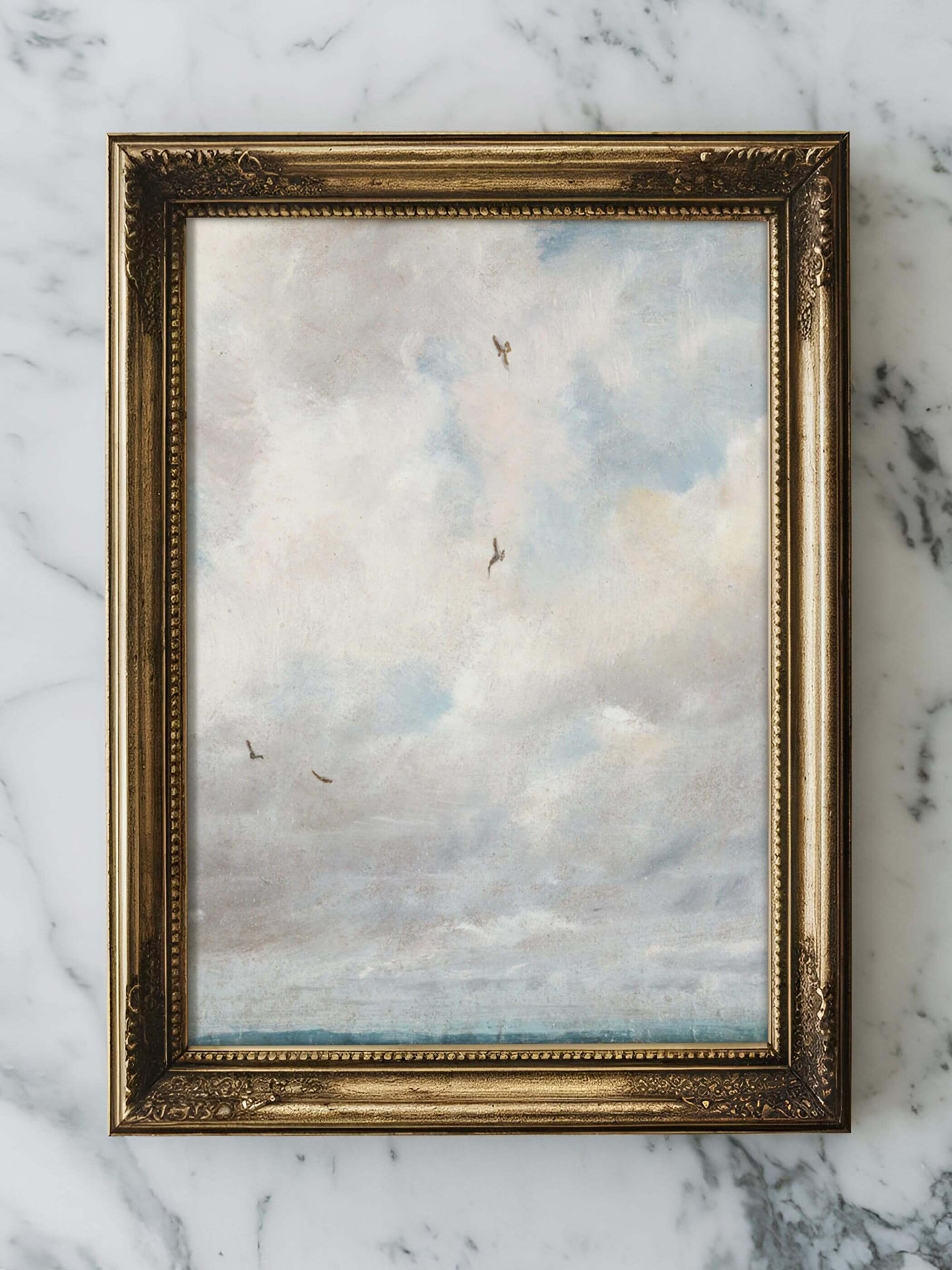 Paysage céleste – Impression d'art vintage de nuages