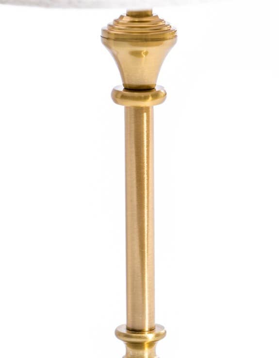 Lampe de Table Rechargeable en Laiton Classique avec Cylindre