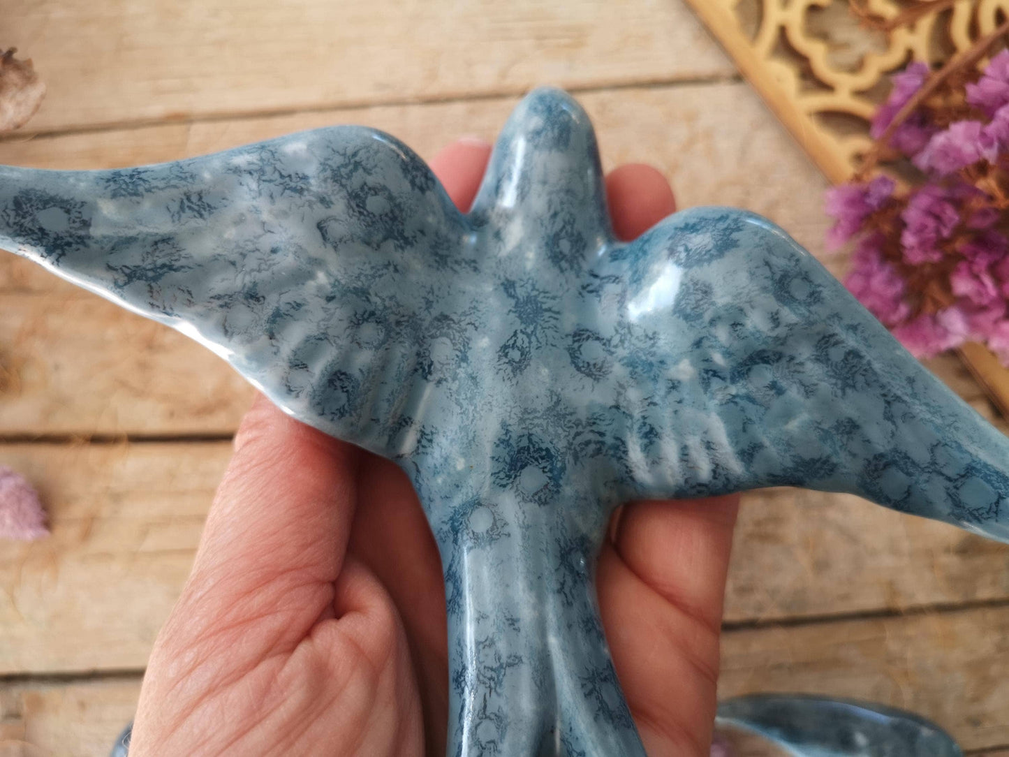 Lot de 3 hirondelles en céramique bleue Oriente portugaises