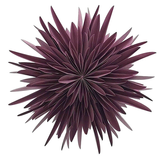 Stella-Dalia, fleur en papier parchemin bordeaux 40 cm