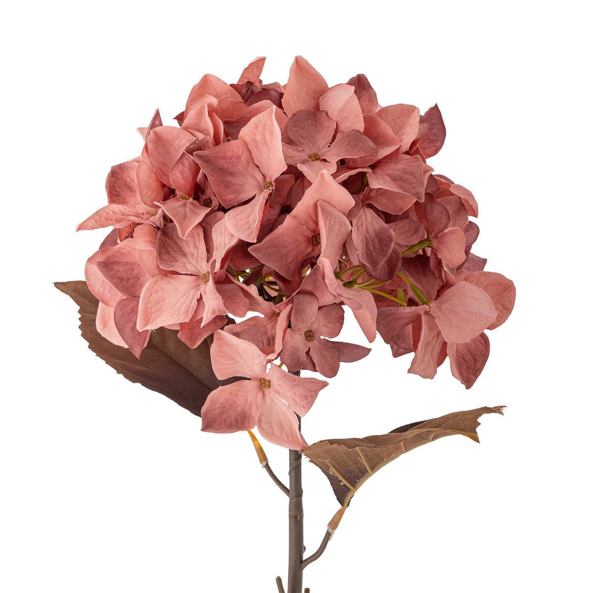 Tige d’hortensia artificiel rose – 65 cm