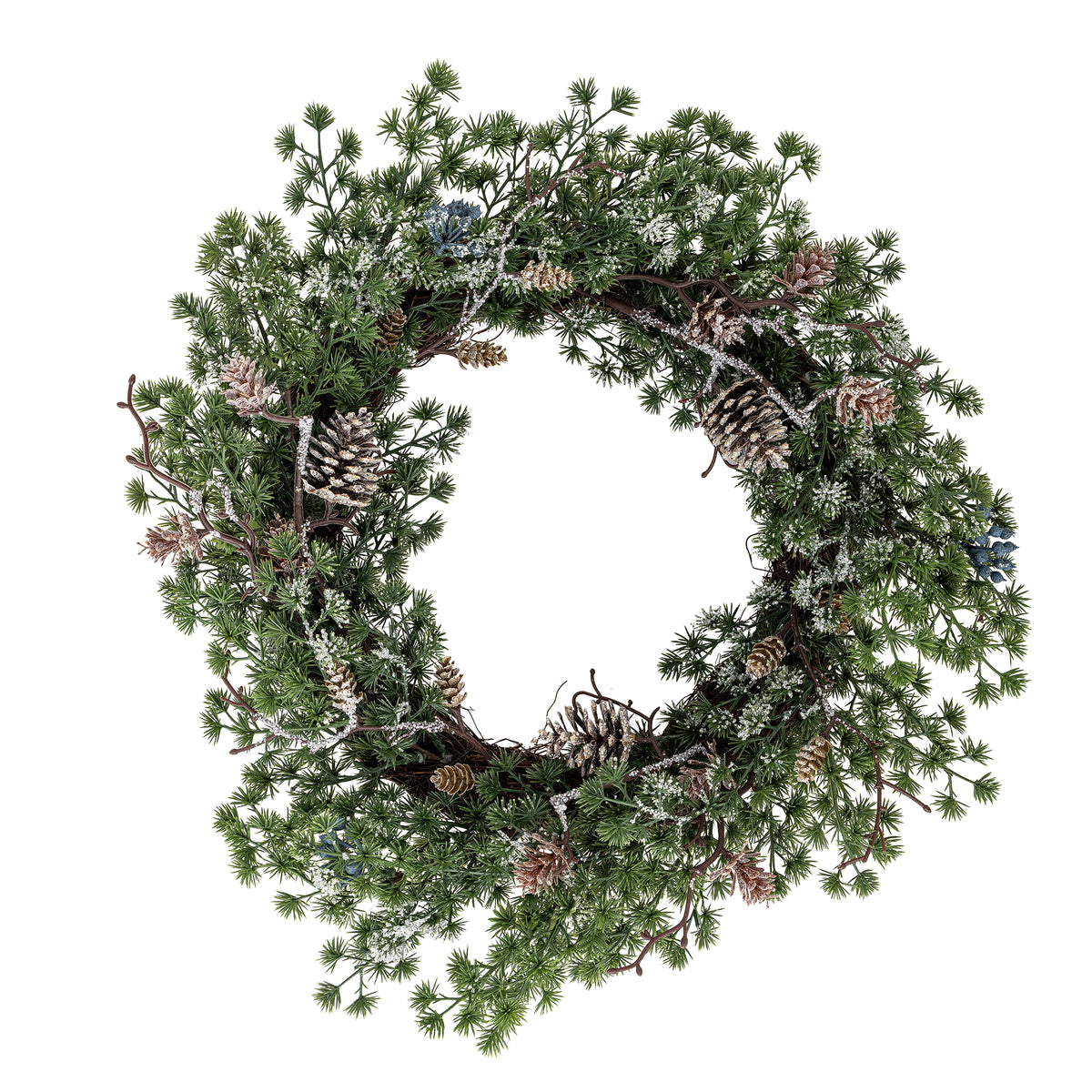 Couronne de Noël en cèdre et pommes de pin – 50 cm