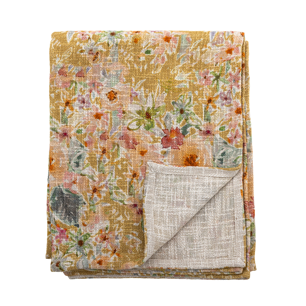 Plaid Manoj à fleurs – 127 × 152 cm