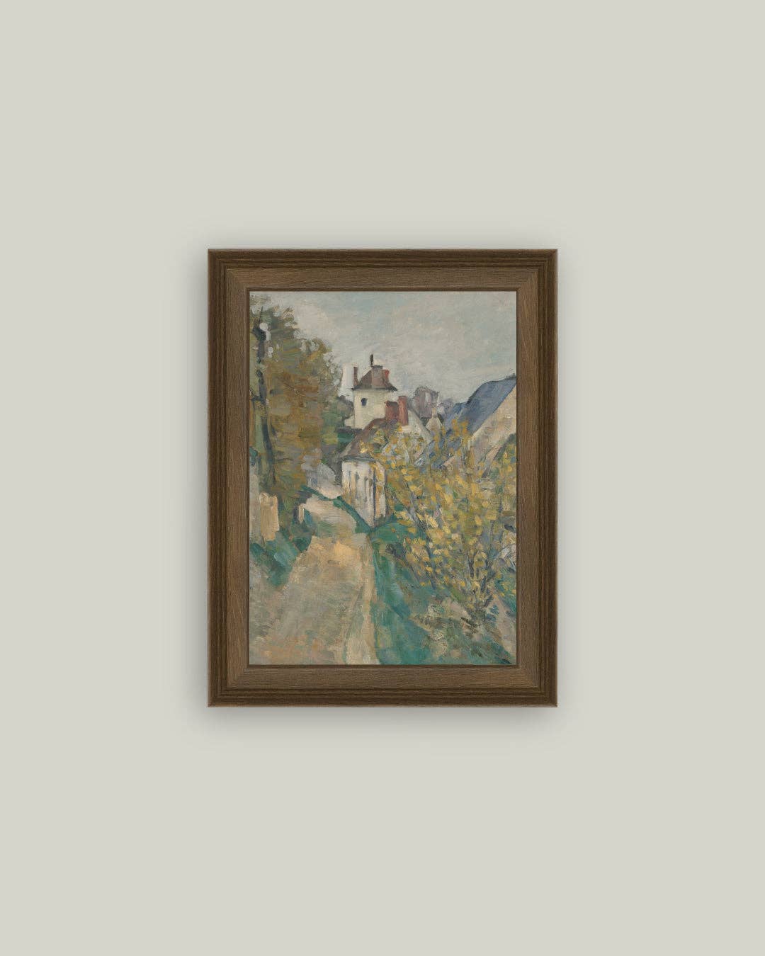 Encadré Maison du Dr Gachet à Auvers, par Paul Cézanne
