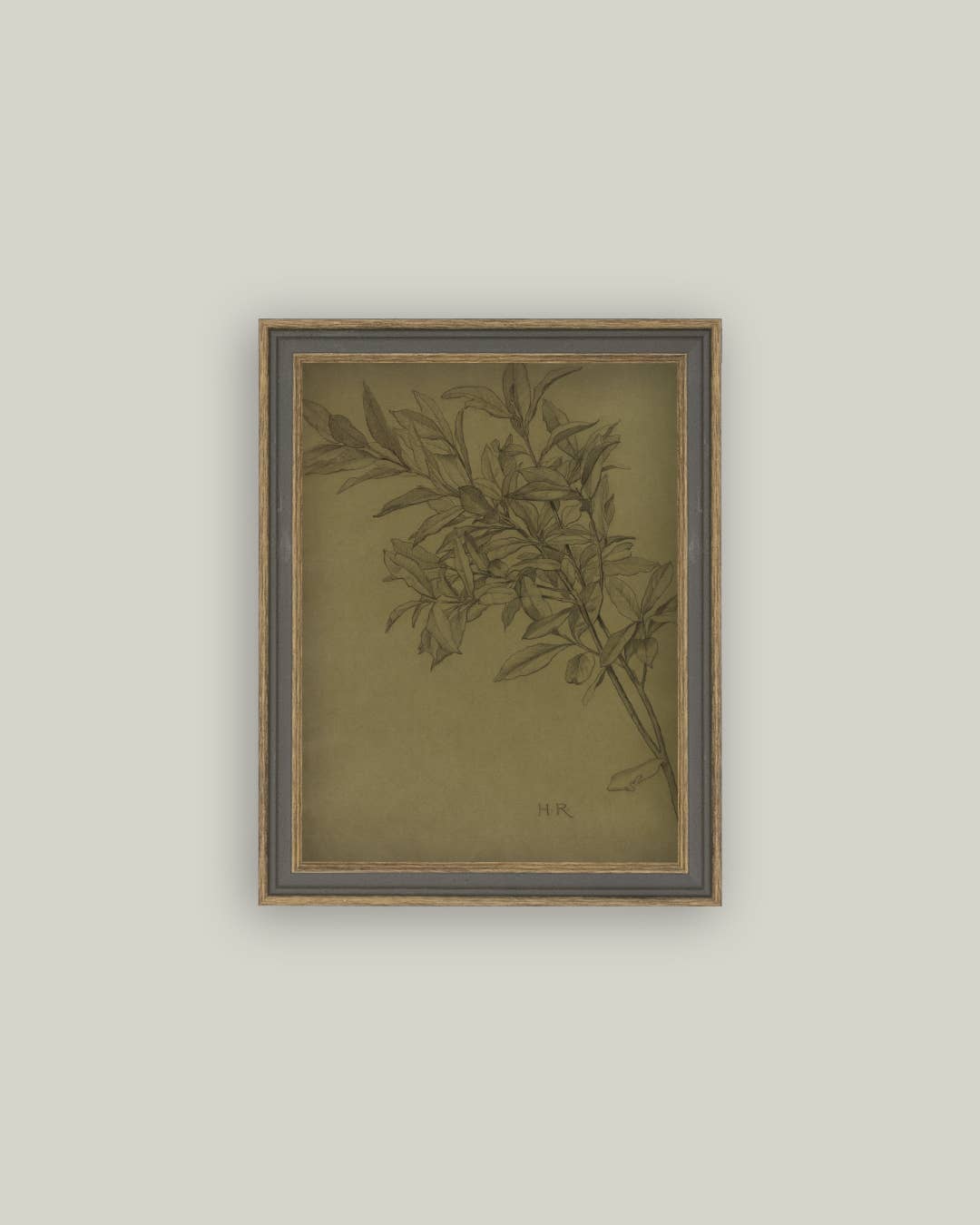 Tableau encadré feuillages