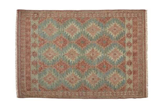 Tapis kilim en jute Cancun | 90 × 120 cm | Bohème chic