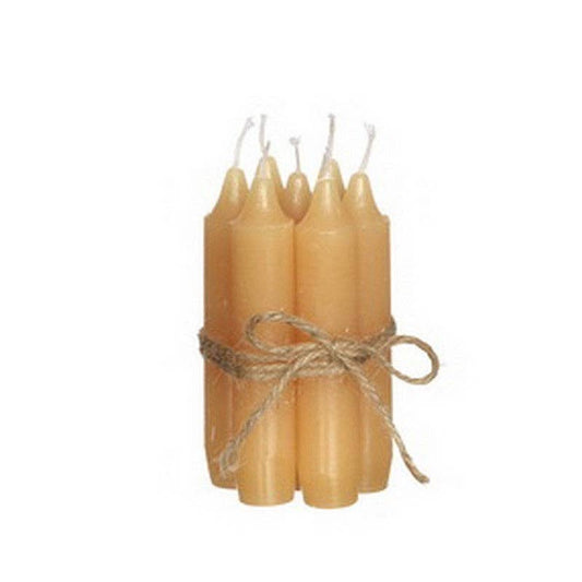 Bougie conique h.11 cm set 7 miel