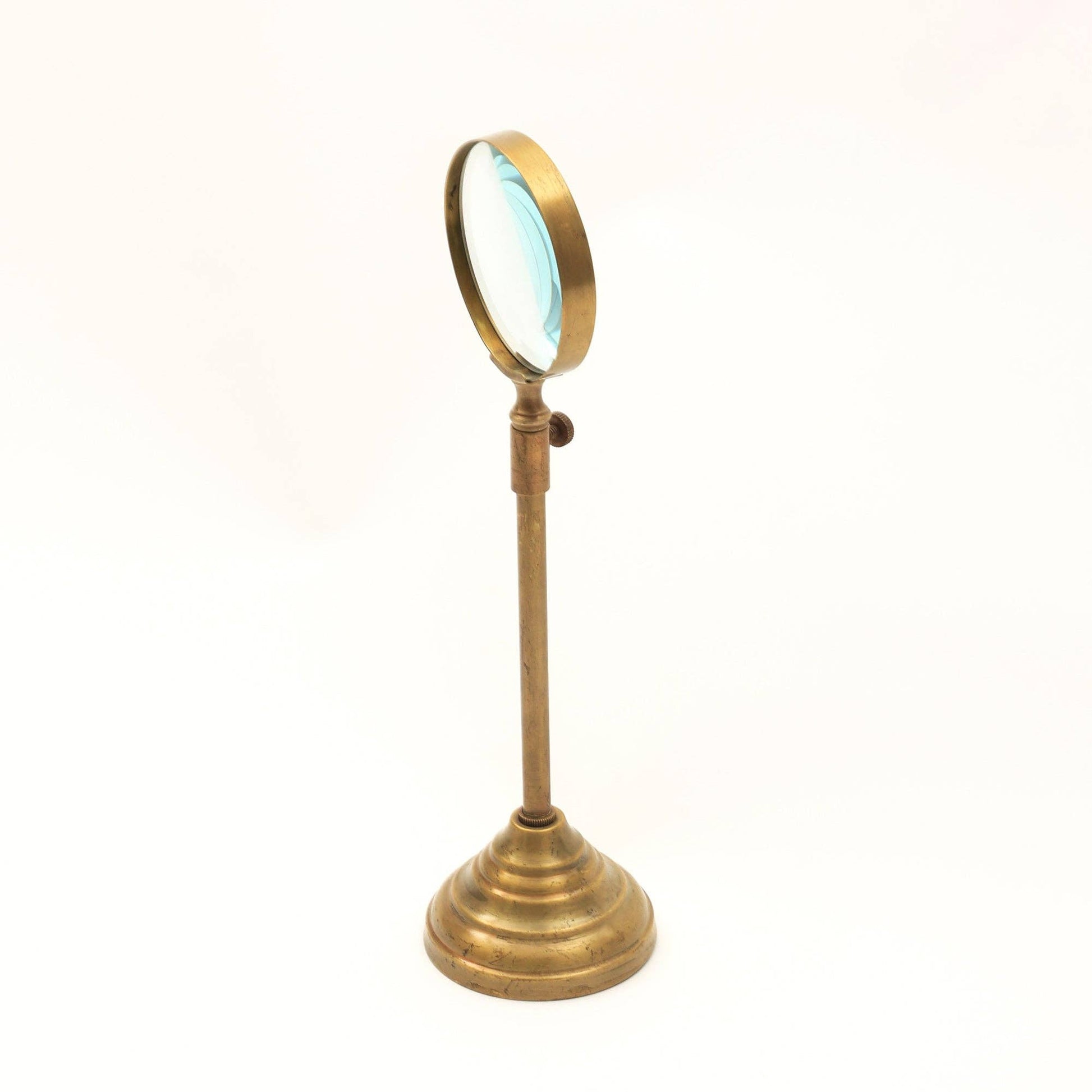 Ancienne Loupe De Bureau En Laiton Vintage – Parfaite Pour La Lecture Et Les Petits Travaux