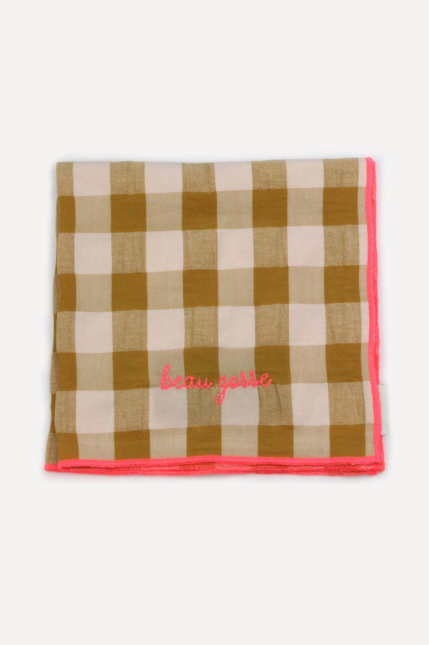 Serviettes de table brodées  à carreaux vichy - 37 modèles
