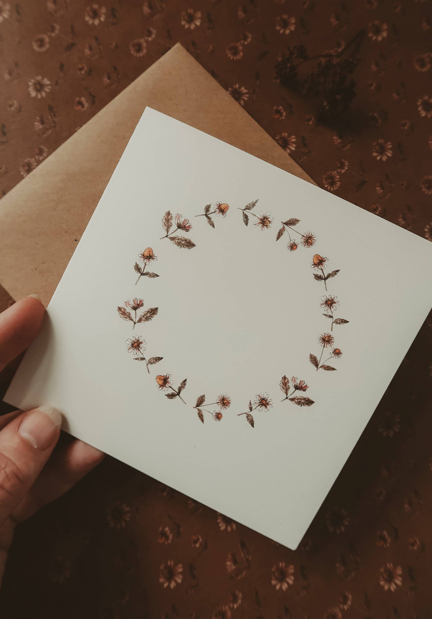 Carte Fleurie – Les Petites Marguerites (format 13×13 cm)