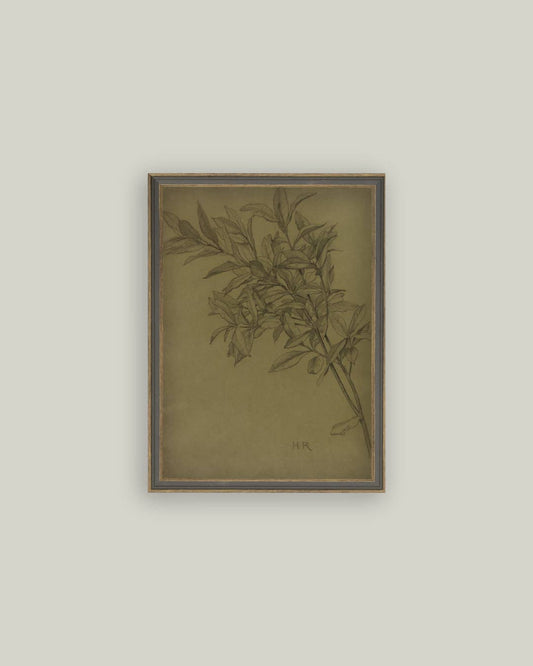 Tableau encadré feuillages