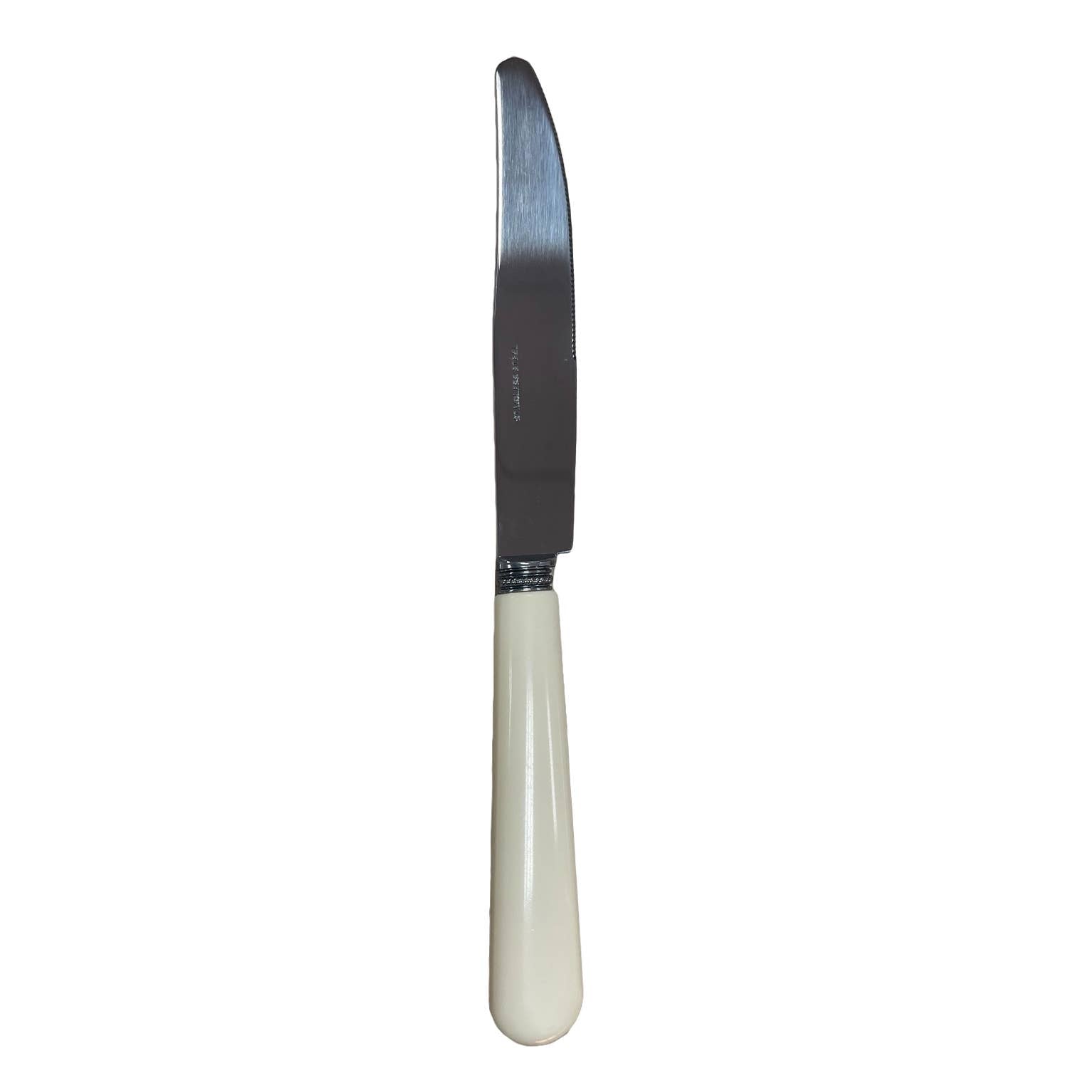 Couteau de table en inox avec manche ABS, design intemporel et compatible lave-vaisselle, manche ivoire